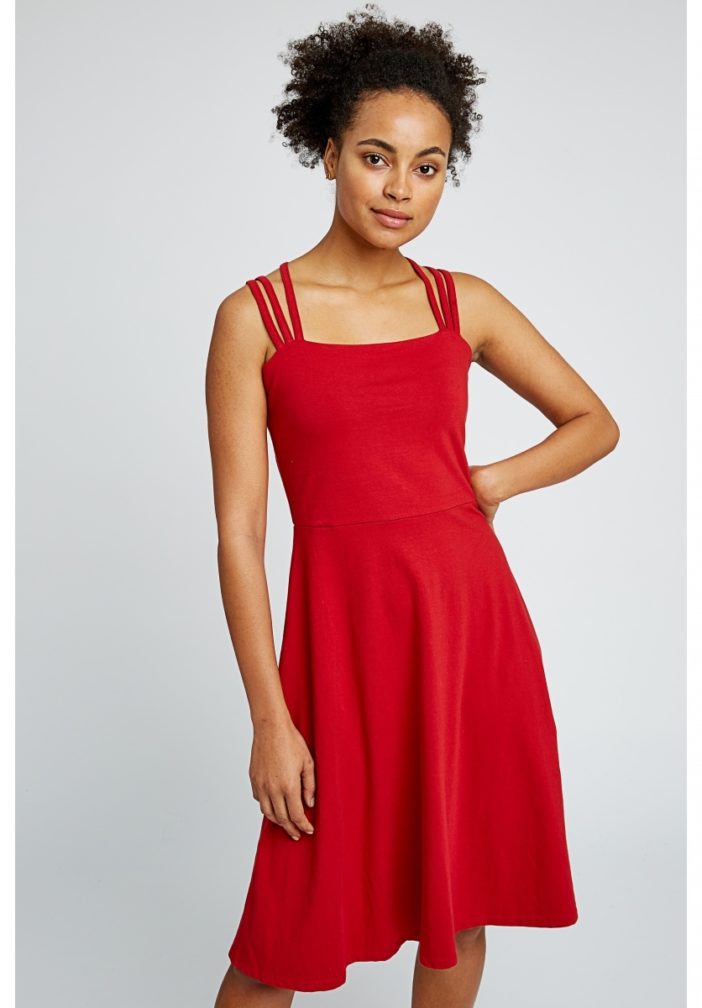 Šaty z bio bavlny Melanie červené