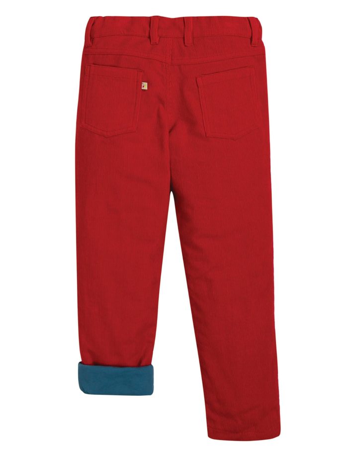 Frugi  manšestrové kalhoty callum červené