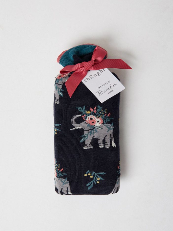 Thought dvojbalení bambusových ponožek pretty elephant