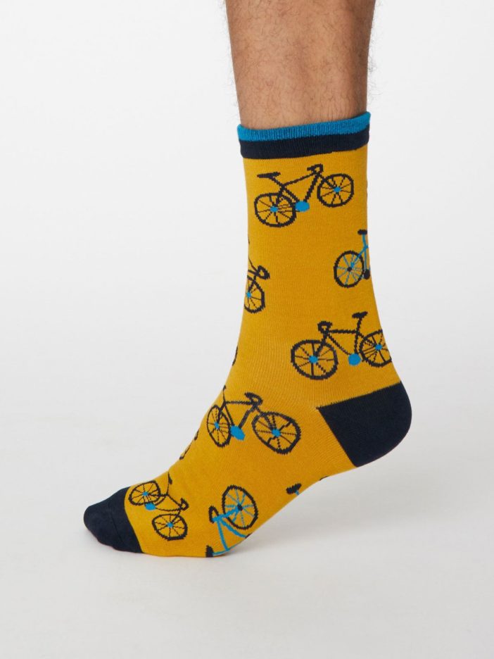Thought pánské bambusové ponožky cyclista žluté