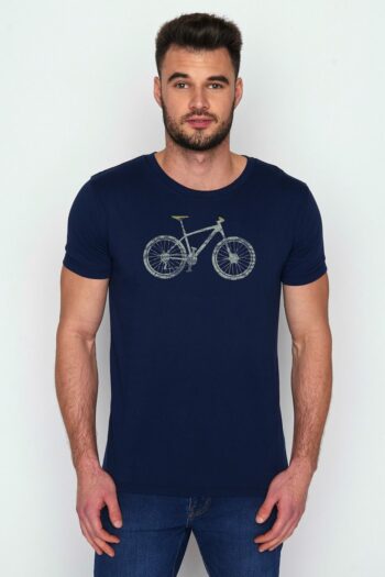 Greenbomb tričko z bio bavlny bike cross modré