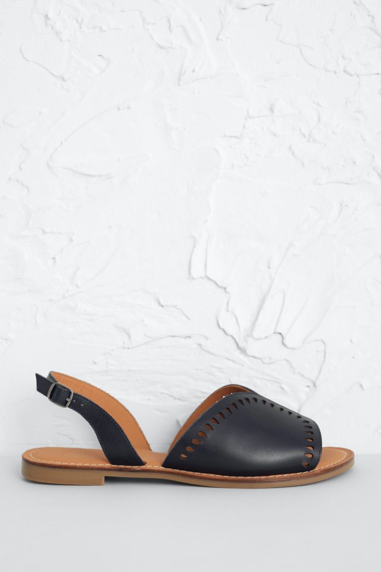 Seasalt Cornwall kožené sandály lapwing černé