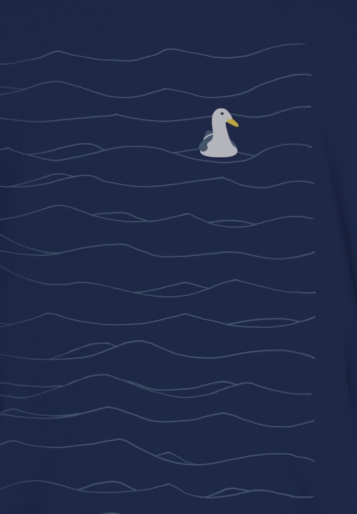 Greenbomb tričko z bio bavlny animal seagull modré