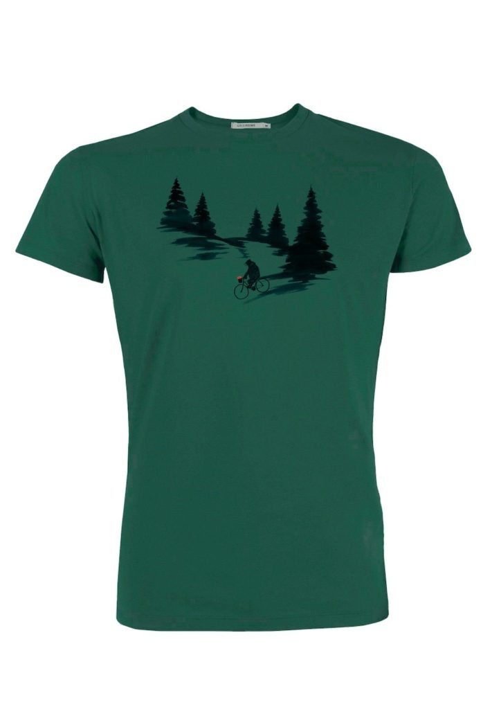 Greenbomb tričko z bio bavlny nature bear romantic zelené