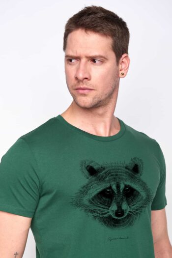Greenbomb tričko racoon zelené