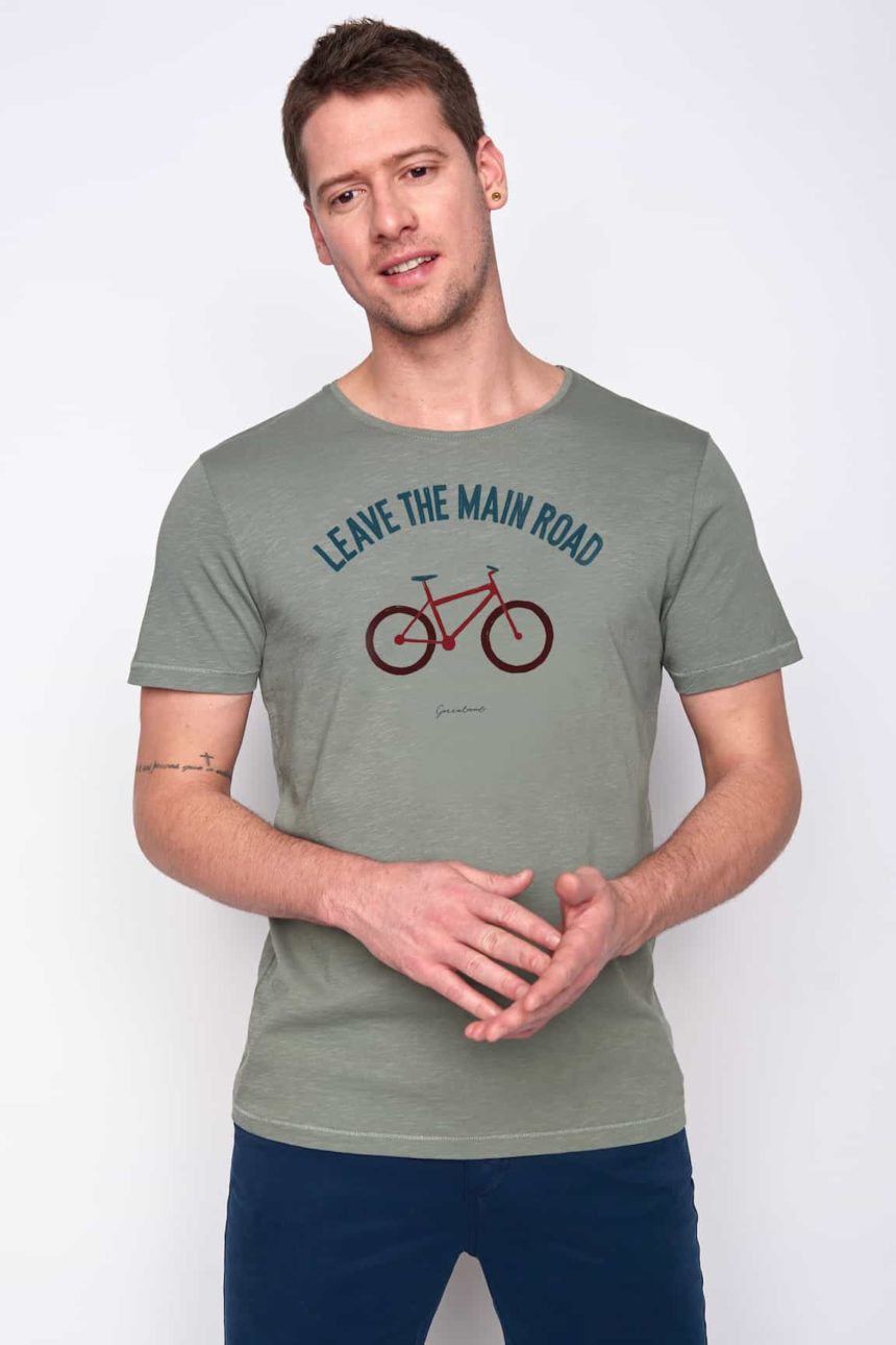 Greenbomb tričko bike leave road zelené