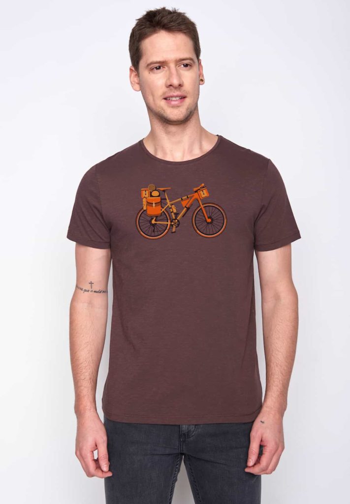 Greenbomb tričko bike nomad hnědé