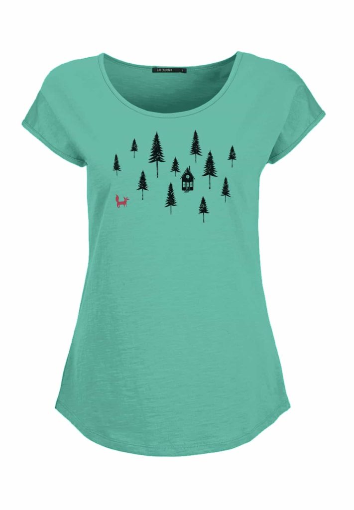 Greenbomb dámské tričko forest fox zelené