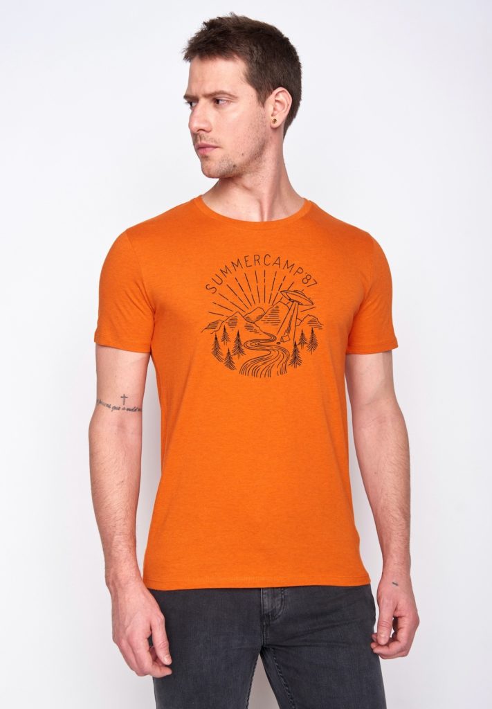 Greenbomb tričko summer camp oranžové