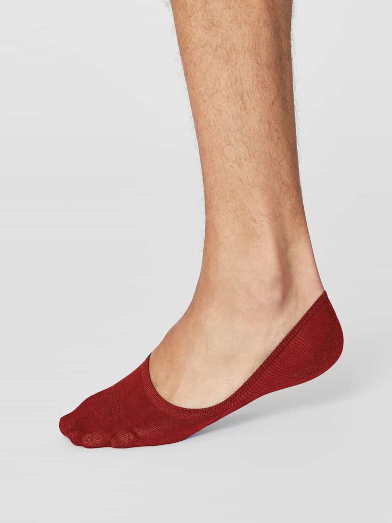 Thought pánské neviditelné ponožky červené