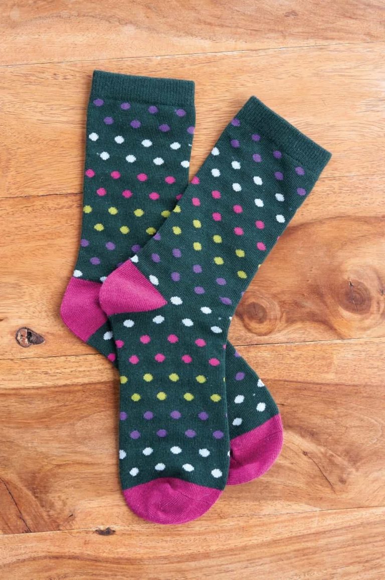 Nomads dámské ponožky z bio bavlny spotty zelené