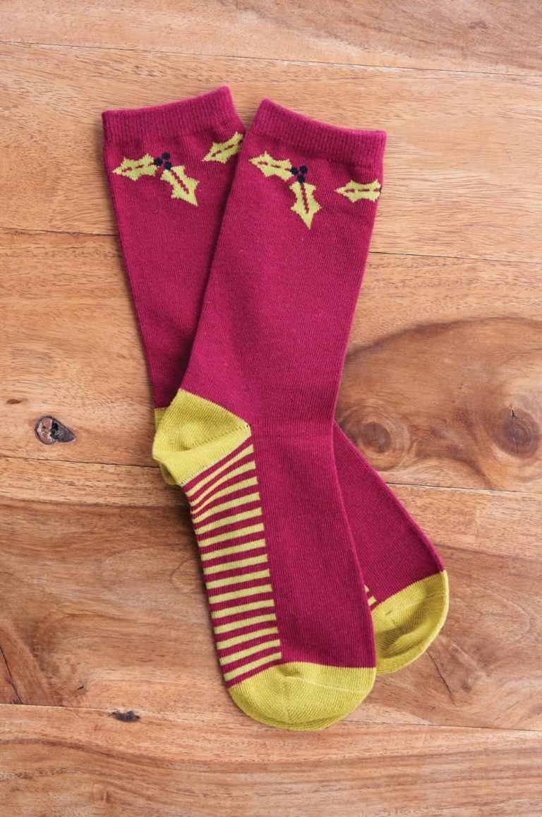 Nomads dámské ponožky z bio bavlny festive červené