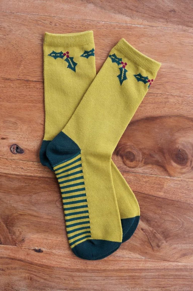 Nomads dámské ponožky z bio bavlny festive žluté