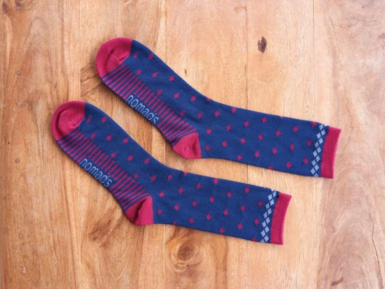 Nomads pánské ponožky z bio bavlny diamond červené