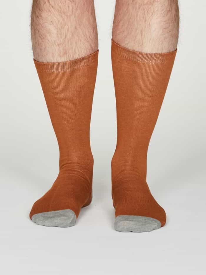 Thought pánské bambusové ponožky jack oranžové