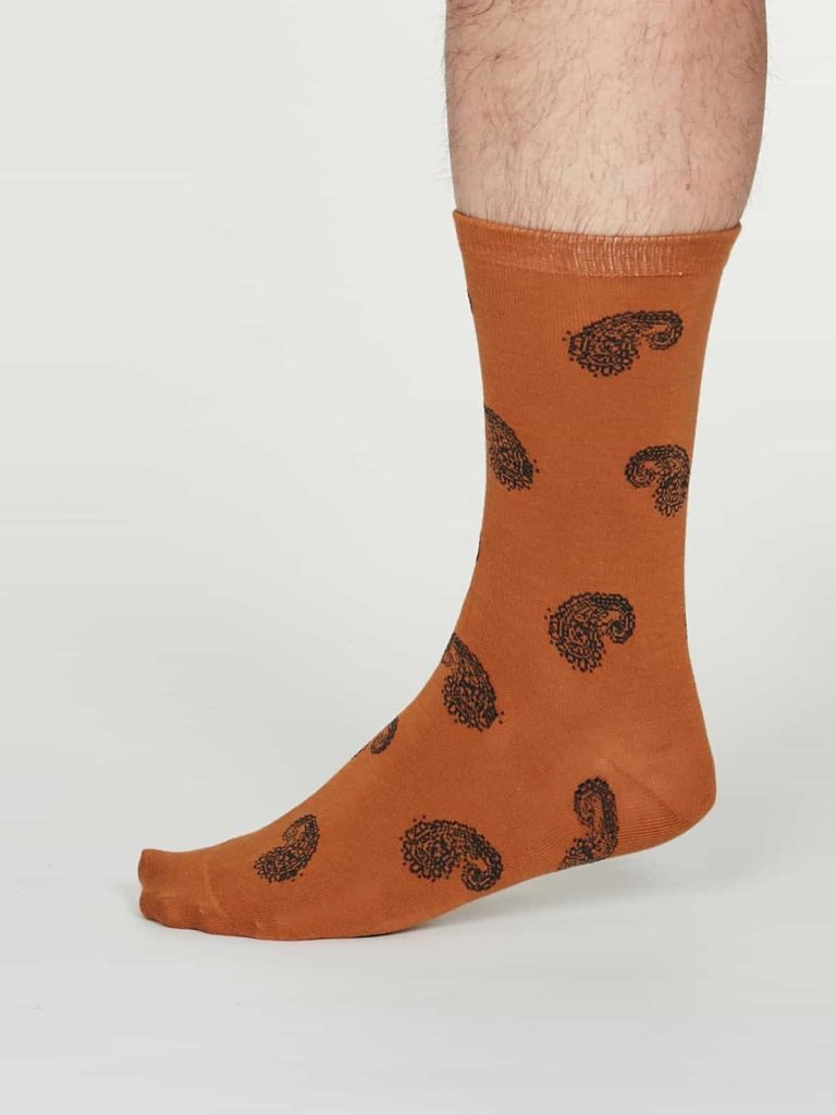 Thought pánské bavlněné ponožky homer oranžové