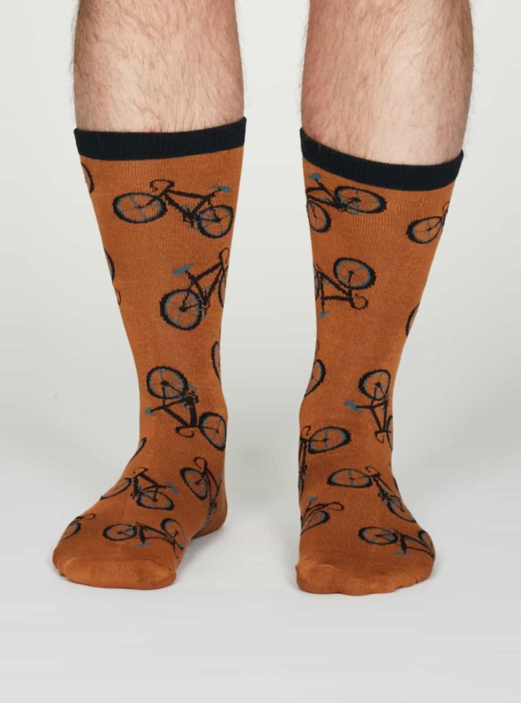 Thought pánské bambusové ponožky wesley oranžové