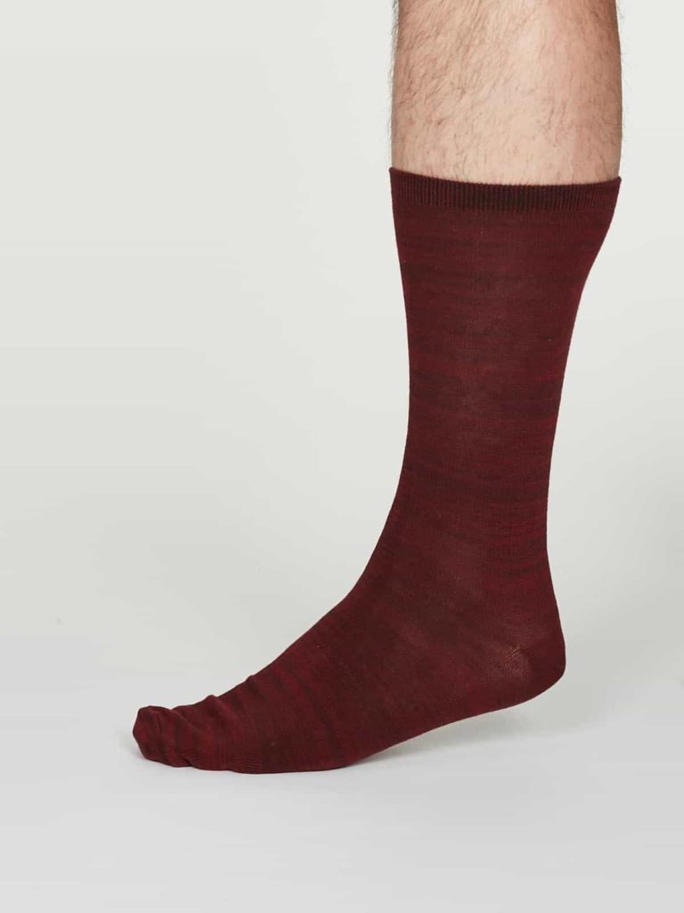 Thought pánské bavlněné ponožky luther bordó