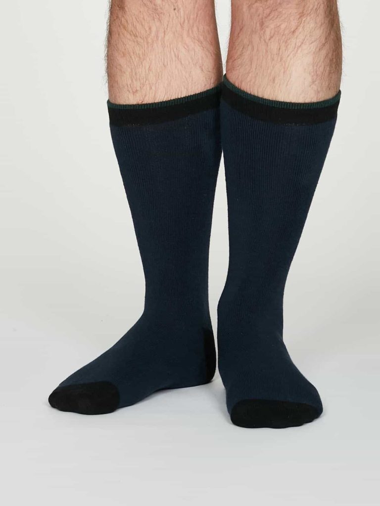 Thought teplé pánské bavlněné ponožky walker modré