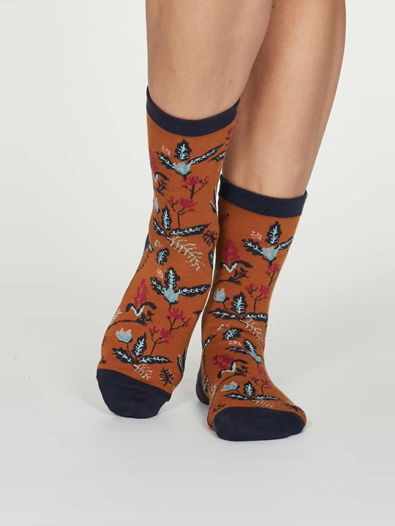 Thought dámské bambusové ponožky margery oranžové