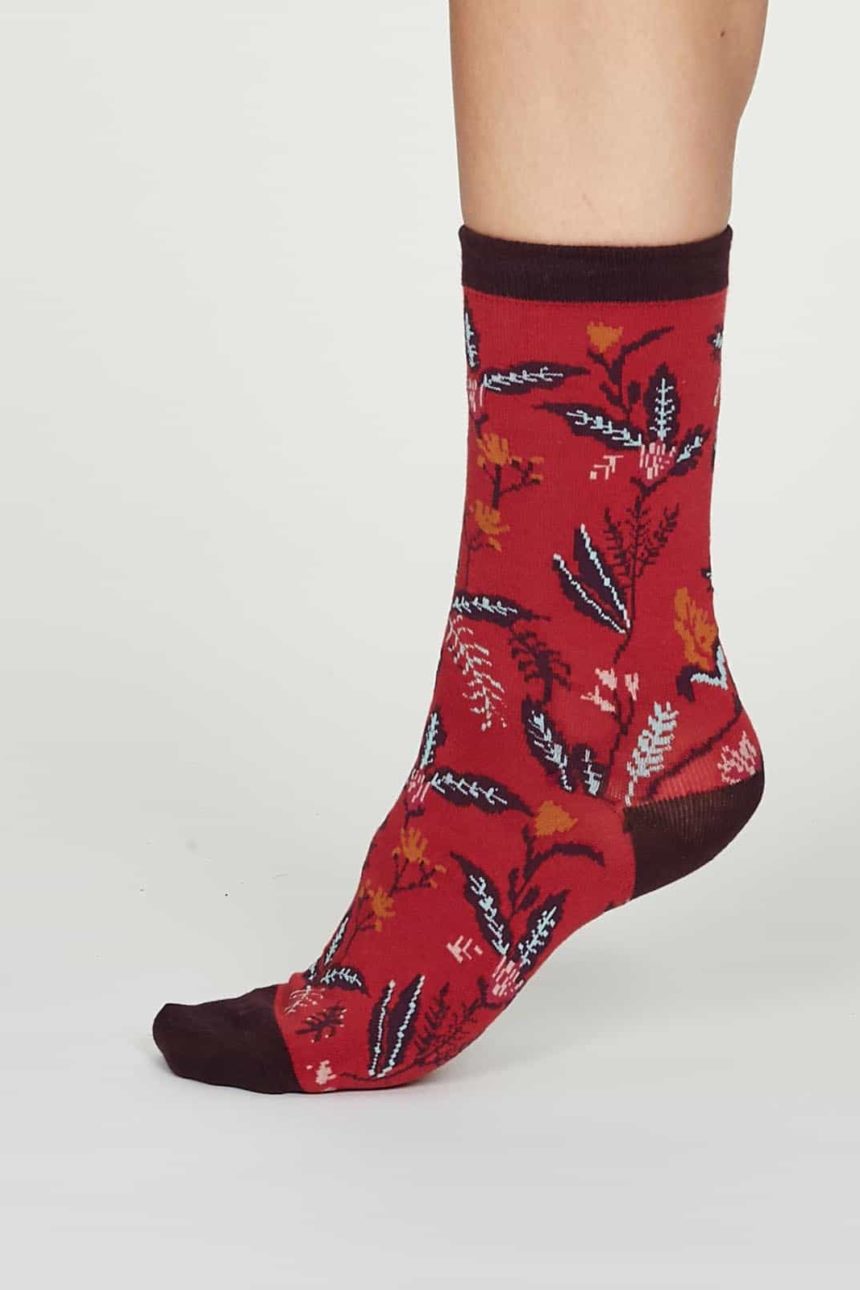 Thought dámské bambusové ponožky margery červené