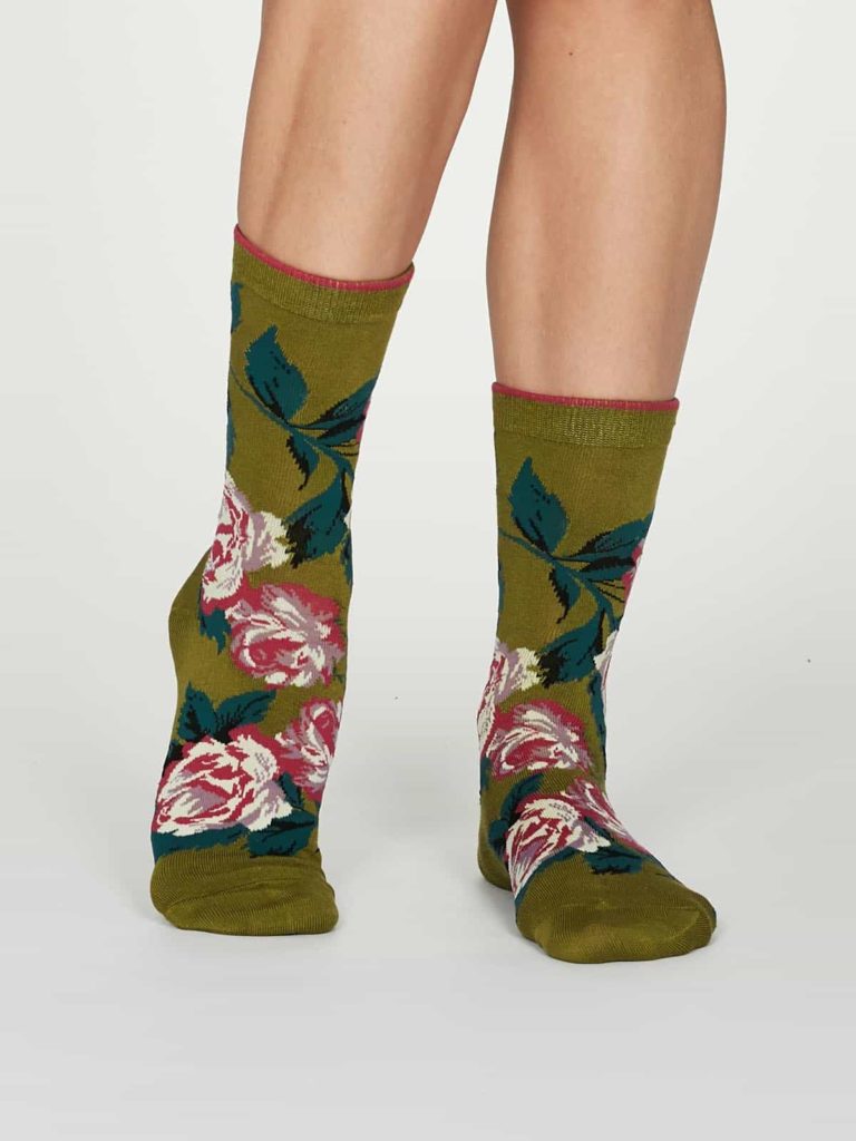 Thought dámské bambusové ponožky rosie zelené
