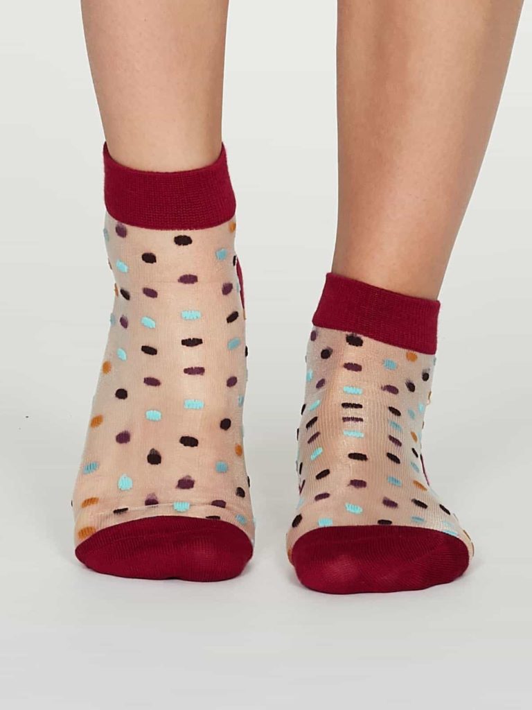 Thought dámské nízké ponožky cecile červené