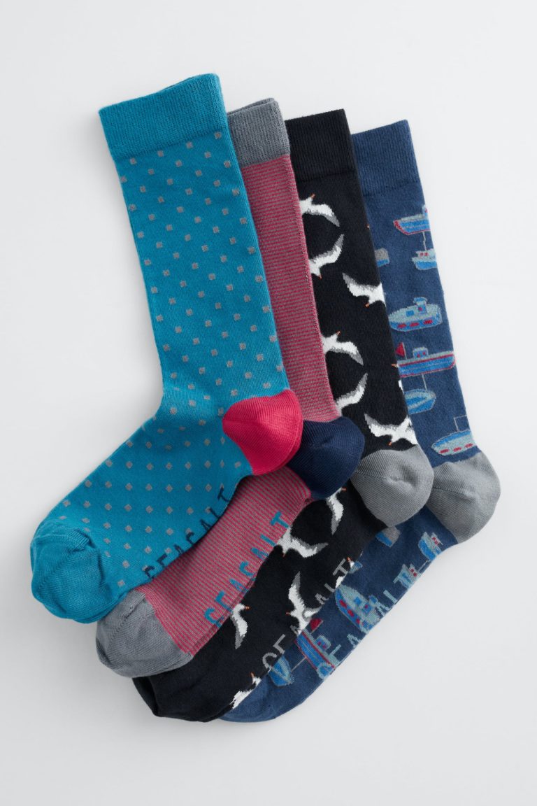 Seasalt Cornwall dárkové balení pánských ponožek polglade mix