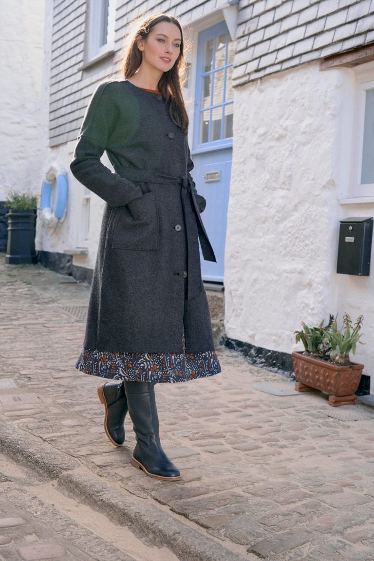 Seasalt Cornwall vlněný kabát lysbeth iron