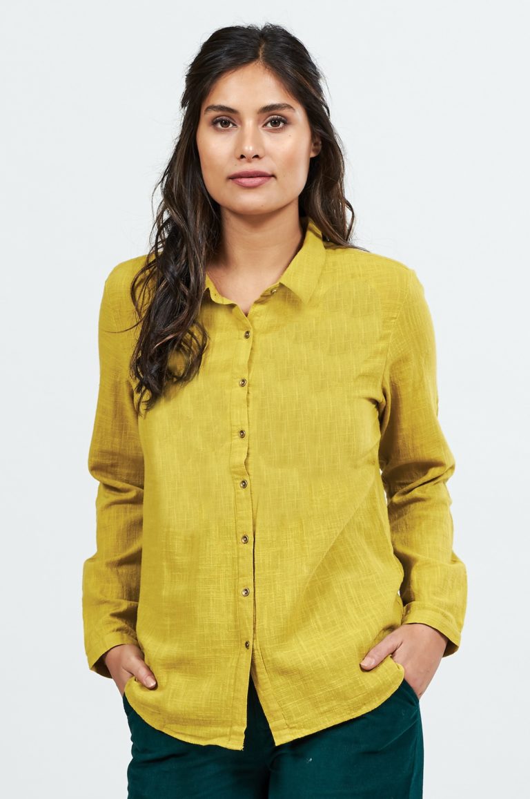 Nomads košile s dlouhým rukávem žlutá