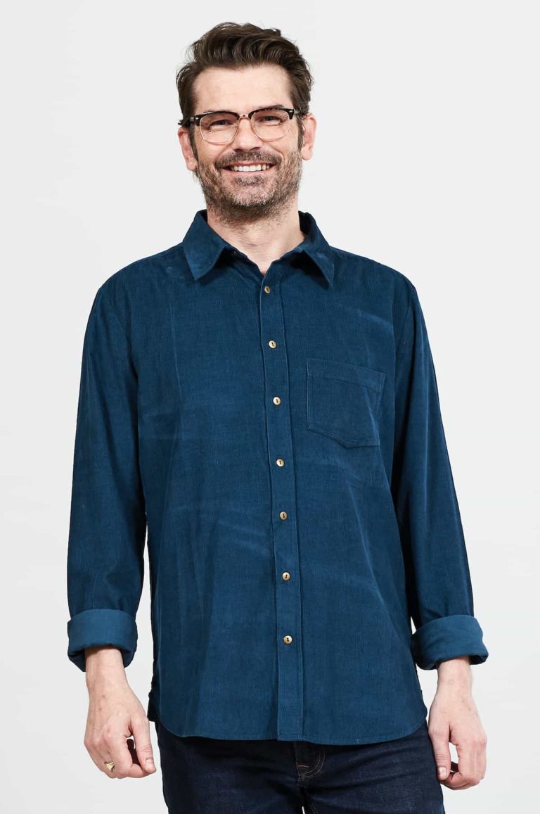 Nomads pánská manšestrová košile modrá
