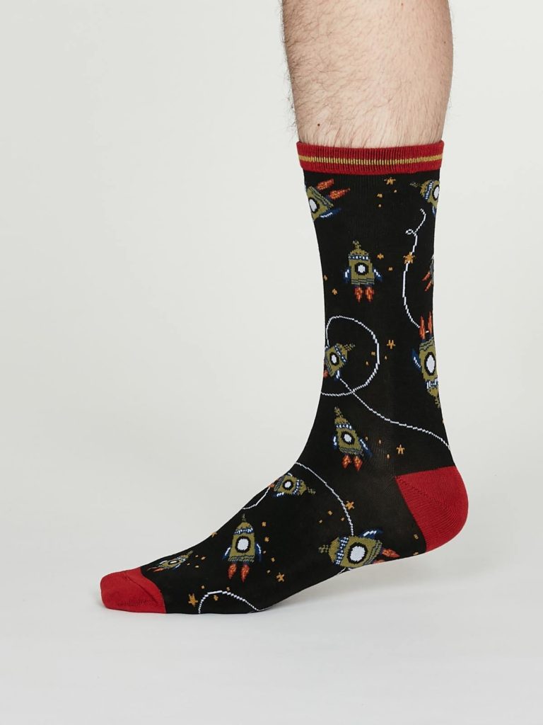 Thought pánské bambusové ponožky cosmos černé