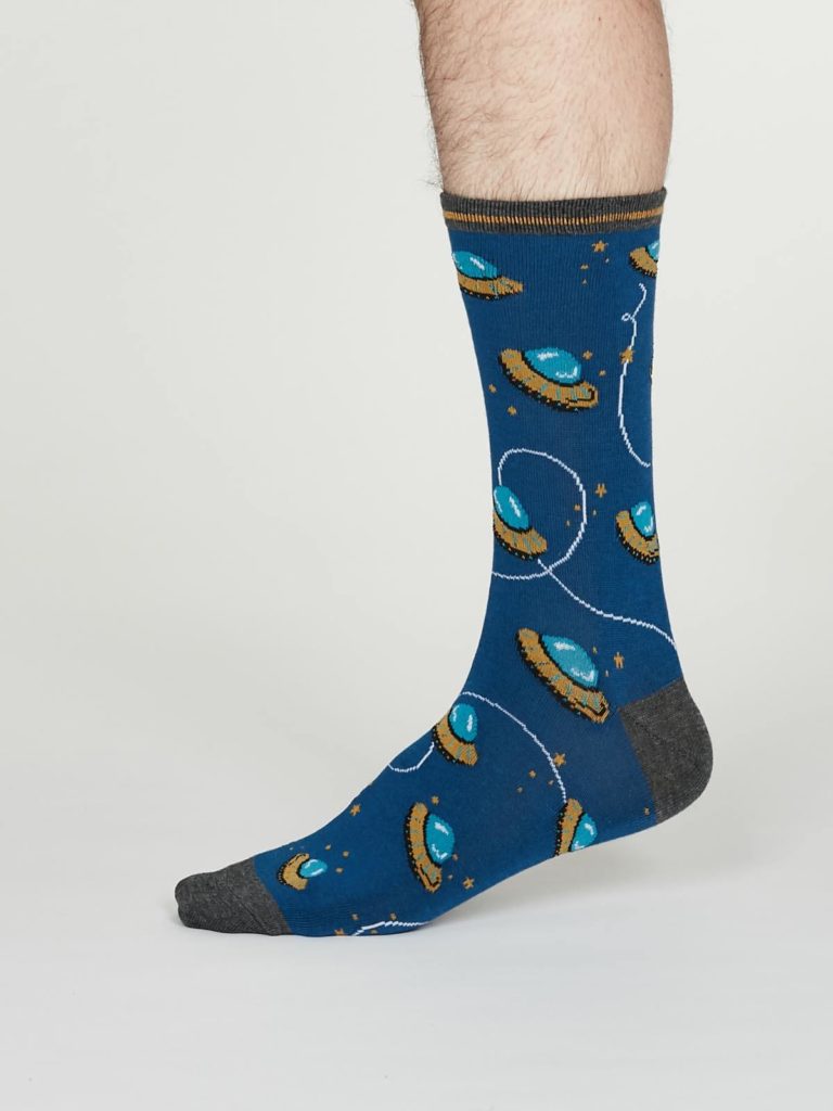 Thought pánské bambusové ponožky cosmos modré