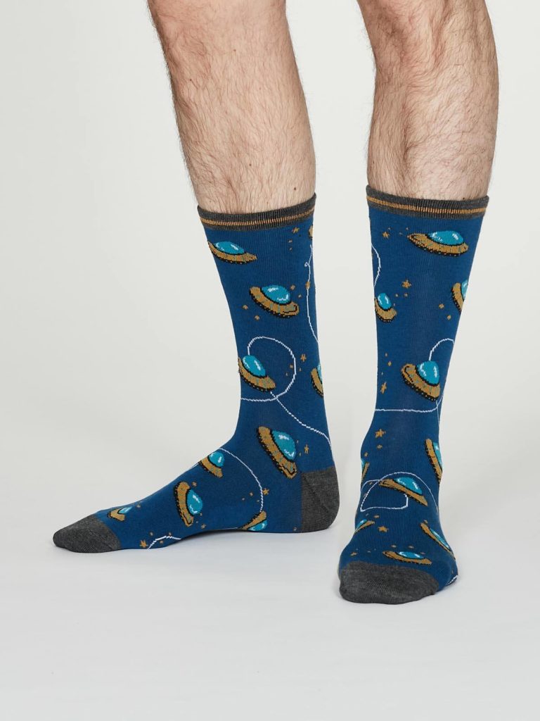 Thought pánské bambusové ponožky cosmos modré