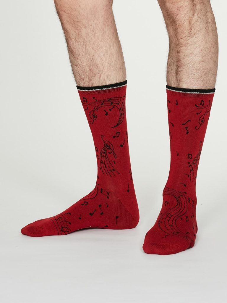 Thought pánské bambusové ponožky wallace červené