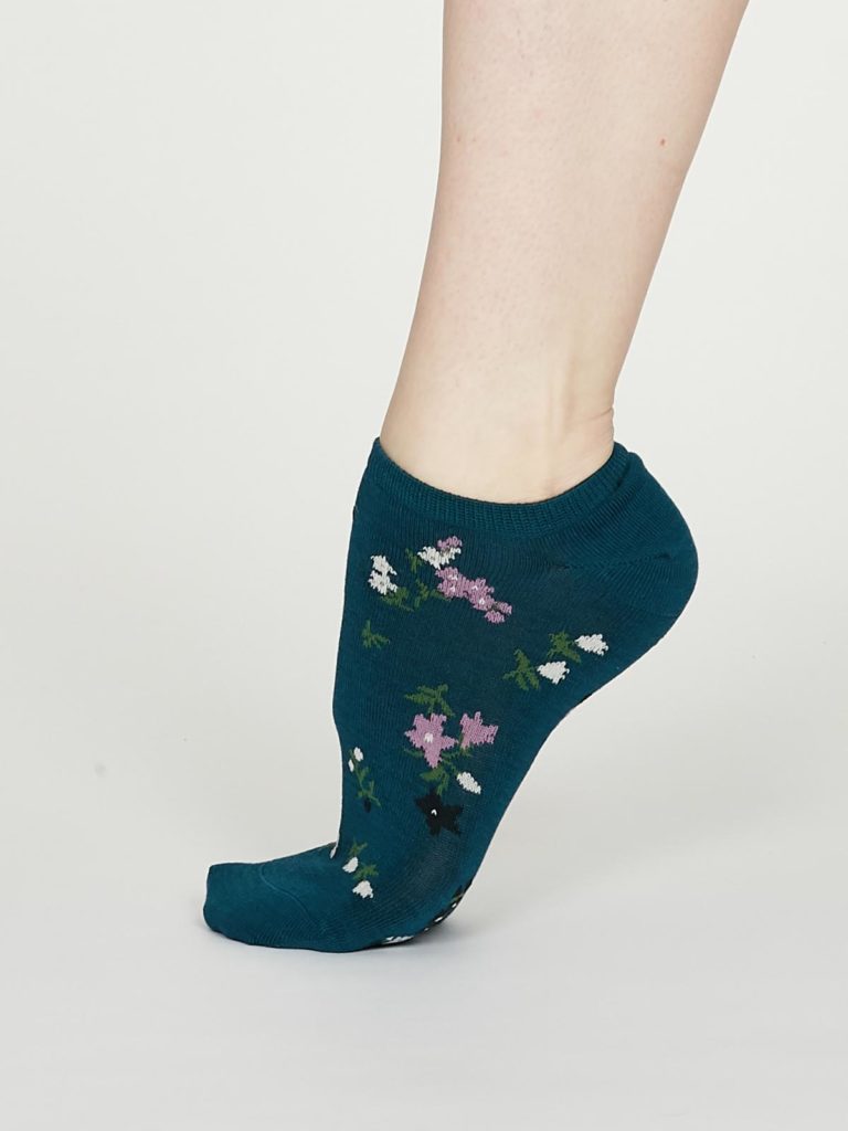 Thought dámské kotníkové ponožky flowery zelené
