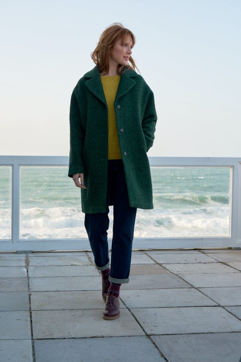 Seasalt Cornwall vněný kabát trenwheal zelený