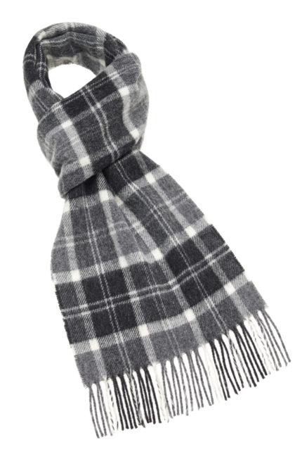 s a lambswool country scarf hereford charcoal e