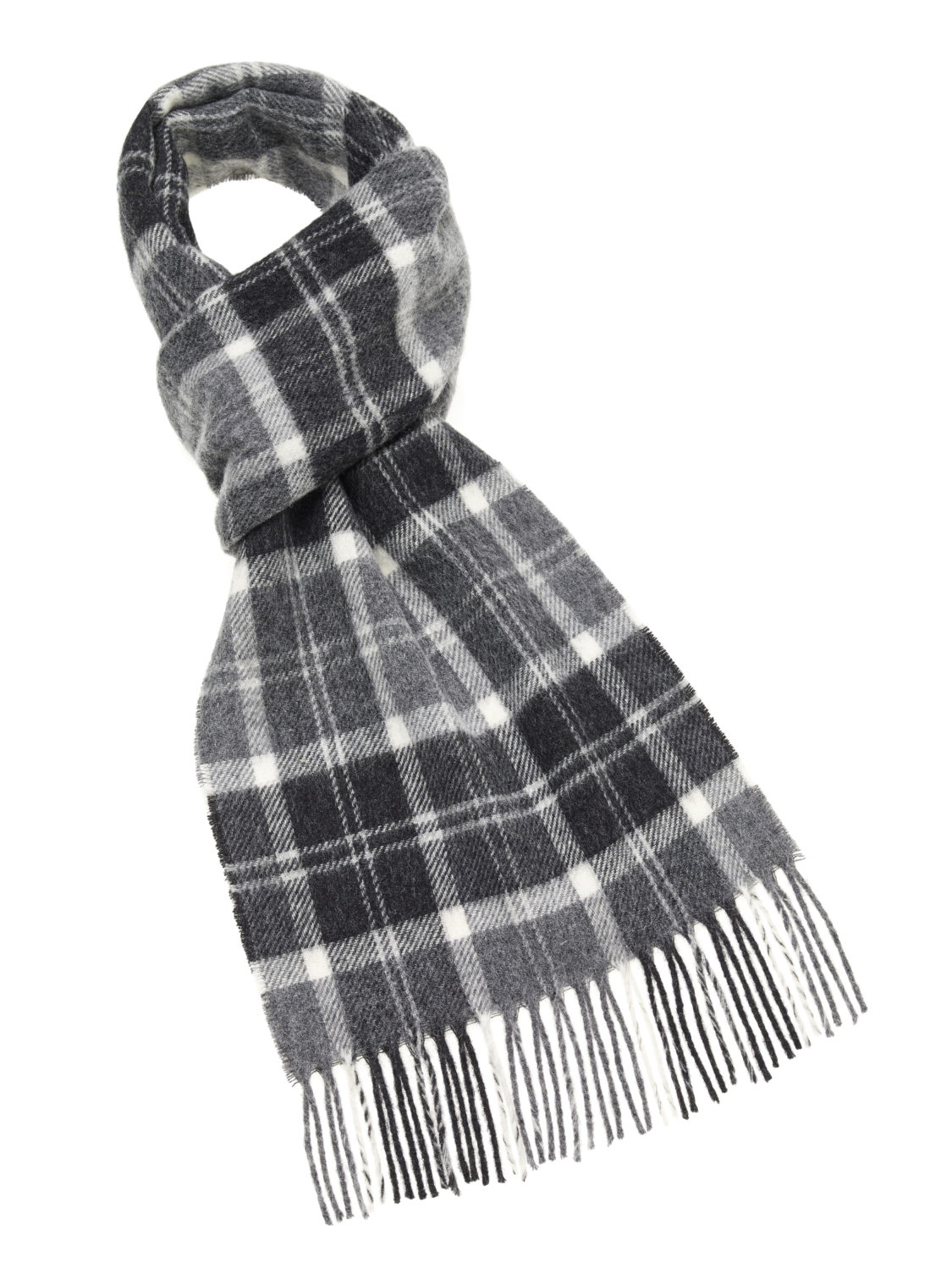 s a lambswool country scarf hereford charcoal e