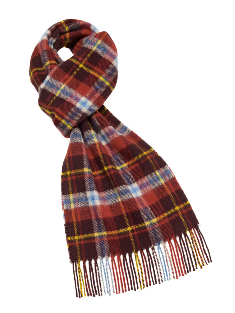 s ab lambswool country scarf durham red e
