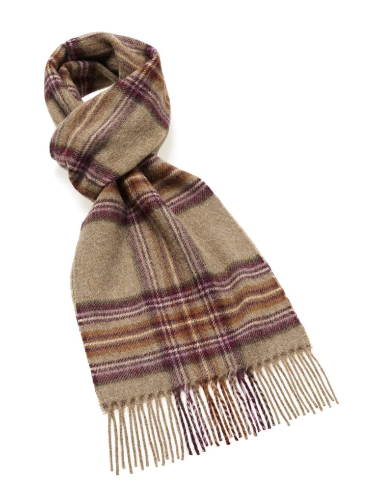 s af lambswool dunwich heath scarf brownpurple heathland