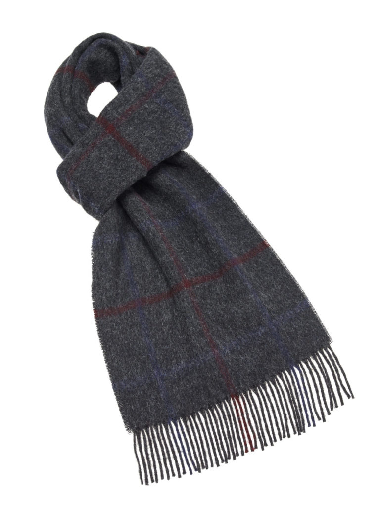 s x lambswool country scarf lincoln charcoal e