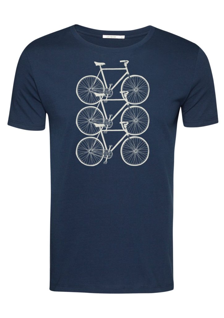 Greenbomb tričko bike trio modré