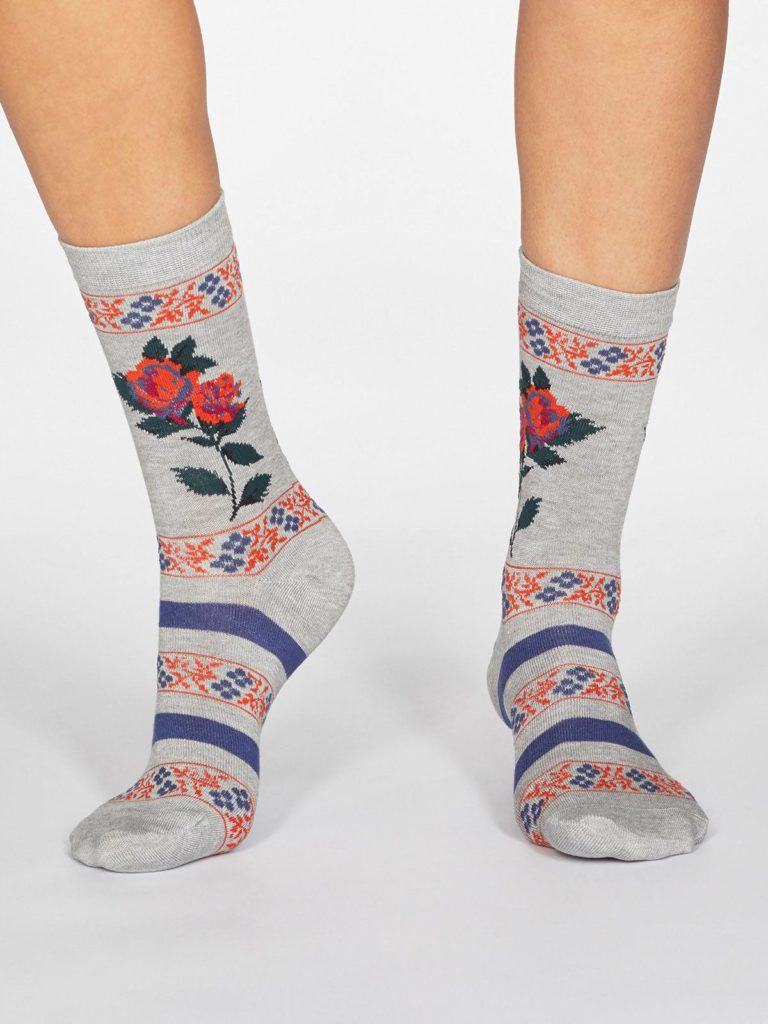 Thought dárkové trojbalení dámských ponožek rozalia floral