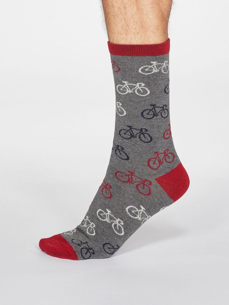 Thought pánské bambusové ponožky zachary bicycle černé