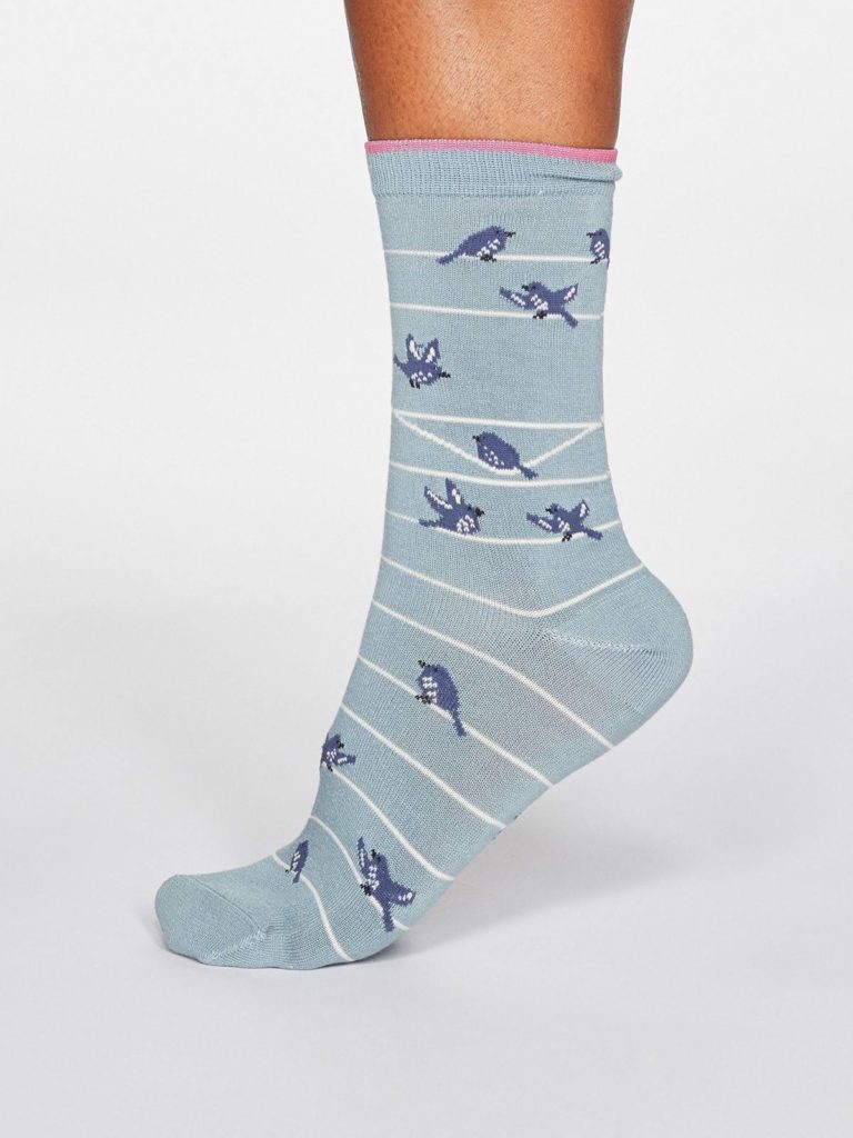 Thought dámské bambusové ponožky vivian bird modré