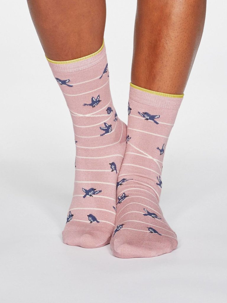 Thought dámské bambusové ponožky vivian bird modré