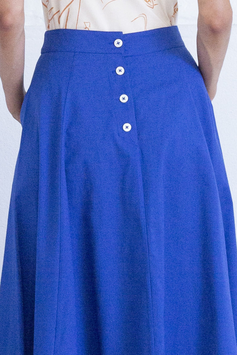 laurel skirt mazarine blue detail