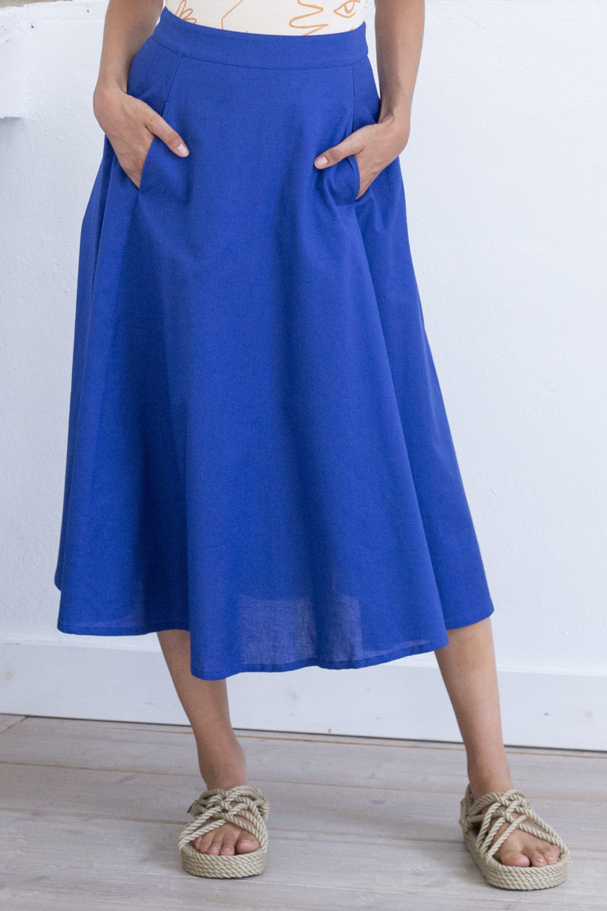 laurel skirt mazarine blue detail