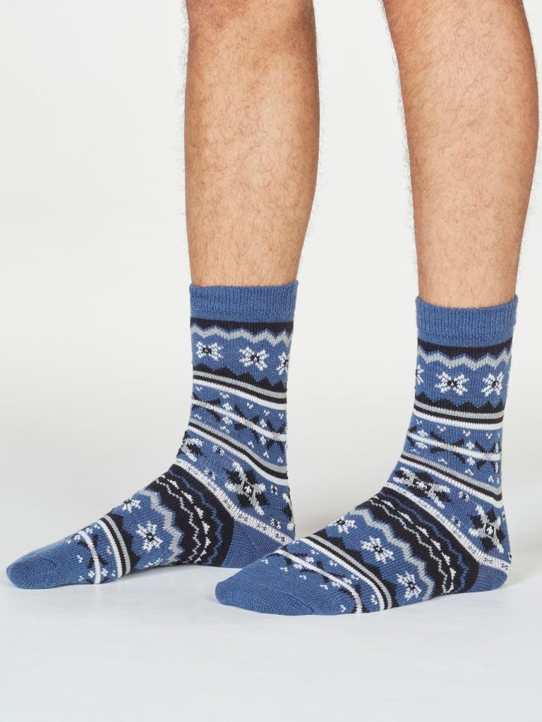 Thought pánské vlněné ponožky hendry modré